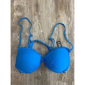 XOXO Bikini Swim Top Padded Blue Women’s Size Medium NWT